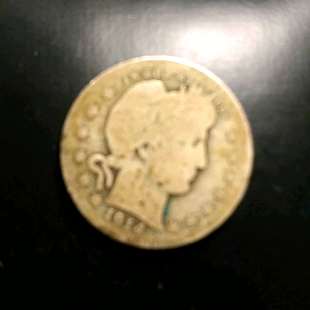 1914 Barber silver quarter